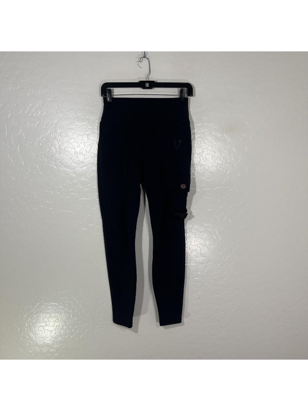 FIRM ABS Leggings Womens M Black High Rise Ankle Cargo Pockets Yoga Pants Gym